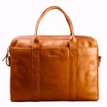 Springfield PC-veske i Wax Pullup skinn Cognac