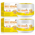 2PCS Bee Venom Cream, Bee Venom Cream for Skin Tag, 2024 New Bee Venom Mole and Wart Cream, Bee Venom Wart and Tag Remover, Body Moisturiser, Easy Application & No Irritation-200g