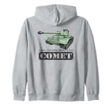 Comet Tank British WW2 Tanks Illustration Zip Hoodie