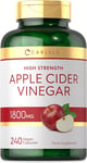 Apple-Cider Vinegar Capsules 1800mg 240 Count Raw Unfiltered Vegan Supplement