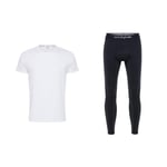 Long Johns White/Navy pack (2 stk)