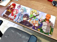 Wsjjshg Gaming Mouse Pads, Sword Art Online Mouse Mat Gamer Mouse Pad Desk Mat Home Game Accessories PC Game Keyboard Mats Oversized Colour 3 L (30 x 70 cm)