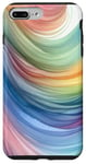 Coque pour iPhone 7 Plus/8 Plus Aquarelle minimaliste abstrait pastel coloré arc-en-ciel vague