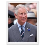 King Charles III Third of England Scotland United Kingdom Photo by Dan Marsh Artwork Framed Wall Art Print A4