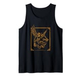 The Ballad of Songbirds and Snakes Framed Gold Keyart Tank Top