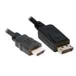 5M DisplayPort to HDMI Cable Lead Display Port Adaptor DP Converter 5 Metre Long