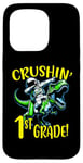 Coque pour iPhone 15 Pro Motif « I Crushed 1st Grade Astronaute on a T Rex School »