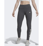 Adidas Adidas Essentials High-waisted Logo Leggings Juoksuvaatteet DARK GREY HEATHER / LINEN GREEN