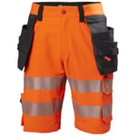 helly hansen workwear arbeidsshorts hh icu brz hivis kl 1 arbeidsshorts, kl.1