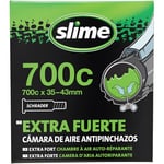 Slime 802739 Chambre A Air 700X35/43 (35/43-622) VS Anticrevaison, Répare Les Fuites et Les Crevaisons Jusqu'à 3 mm, Efficacité Durable 700x35/43C Anti Schrader Adulte Unisexe, Noir, TU