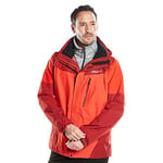 Berghaus Men's Arran Shell Jacket, Durable, Breathable Rain Coat, Volcano/Red Dahlia, XS