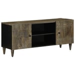 Meuble TV gris clair 105x33,5x46 cm bois massif de manguier banc TV vidaXL