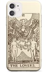 The Lovers Tarot Card Cream Slim Phone Case for Iphone 11 TPU Protective Light Strong Cover with Psychic Astrology Fortune Occult Magic