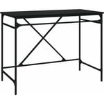 Vidaxl - Bureau noir 100x50x75 cm bois d'ingénierie et fer Noir