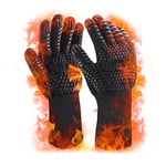 MILcea Gants de Barbecue - Gants de Cuisine résistants à la Chaleur - Gants de Cuisine pour Cuisine et Barbecue - Soudage (Noir)