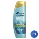 3x Head & Shoulders Derma Shampooing 225 Ml.dermaxpro Apaisant Fabriqué en