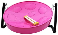 Jumbie Jam W1086 Table Top Steel Pan Kit - Beginner Steel Drum , Pink