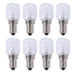 8X E14 Ampoule Haute Température 500 Degrés 25W Halogène Bulle de Four 250V à Quartz