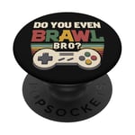 Joueur de jeu vidéo rétro vintage Do You Even Brawl Bro PopSockets PopGrip Adhésif