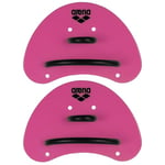 arena Elite Pagaies de Mains, Plaquettes de Natation, Accessoire d'Entraînement de Piscine, Pagaies de Piscine avec Sangles Ajustables, Paume Non Couverte, pink-Noir