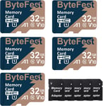 32 Go 5 Pack Carte Micro Sd, Uhs-I U1, A1, V10, Mémoire Flash Microsdhc