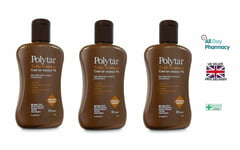 Polytar Scalp Shampoo Psoriasis Eczema Itchiness Coal Tar 4%-150ml Pack Of Three