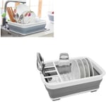 Collapsible Drainer Dish Rack, Dish & Kitchen Utensil Drainer Dinnerware Basket