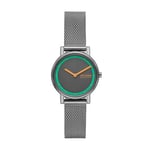 Skagen Signatur Montre pour Femmes, Mouvement à Quartz, Bracelet en Acier Inoxydable Ou en Cuir, Fusain et Gris, 30Mm