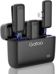 GATOO Wireless Lavalier Microphone for iPhone iPad with Charging Case, Cordless