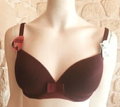 soutien-gorge violet neuf taille 95C fr marque DIM étiqueté à 45€ (mer)