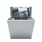 Hoover HDIH 2T1047-80 Slimline Integrated Dishwasher, 10 Place Settings, Silver Trim