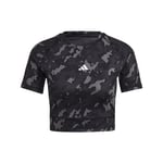 adidas TF Print Cro T T-Shirt, Carbone, XXL Femme