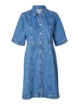 Emmy Ss Midi Denim Dress - Light Blue Denim