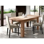 Dmora - Table à rallonge Midland, Table de salle à manger extensible, Table à manger extensible avec rallonge, cm 140/190x90h78, Chêne, avec