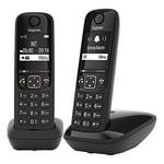 Gigaset ALLROUNDER Duo - 2 Cordless phones - Large, high-contrast display - Brilliant audio quality - Customisable sound profiles - Hands-free talking - Call blocking, black