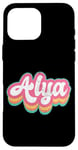 Coque pour iPhone 16 Pro Max Alya Prénom Fille Vintage Années 70 80 Personnalisé