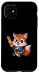 Coque pour iPhone 11 Renard kawaii avec Hanami Dango