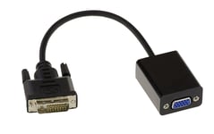 Adaptateur Actif DVI Male (DVI-D 24+1) vers VGA Femelle (SUB 15). pour Relier Un écran VGA Classique (analogique) sur Un Port vidéo DVI-D.