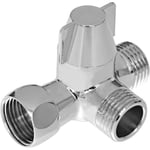 Inverseur 3 voies pour douche, douchette à main et douche de tête, bras de douche, inverseur 3 voies en laiton massif, chrome poli