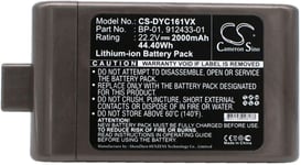 Batteri till 12097 för Dyson, 22.2V, 2000 mAh