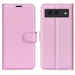 Google Pixel 8a Fodral Litchi Rosa