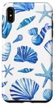 iPhone XS Max Blue Seashell Coastal Summer, Starfish, Women Case