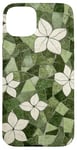 iPhone 15 Plus Olive Green Floral Floral pattern Nature Mosaic Case