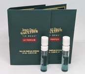 2x JEAN PAUL G "LE BEAU" Le Parfum INTENSE (2x 1.5 ml Sample Spray) EDP