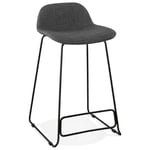 Tabouret de Bar Design "Sochi" 85cm Gris Foncé & Noir