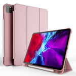 iPad Pro 11" Gen 1/2/3/4 etui med en pennelomme - rosaguld