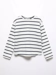 Mango Kids' Striped Long Sleeves T-Shirt, Navy