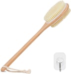 Brosse Dos Douche En Bois Avec Manche Long, Brosse Douche Double Face Pour Le Co