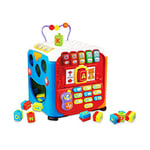 VTech - Maxi Cube Multi-Activités, Cube d’Activités Bébé, Jouet d'Éveil et de Motricité, Jeux Éducatifs, Trieur de Formes, Blocs Lettres Interactifs, Cadeau Bébé Dès 9 Mois - Contenu en Français