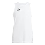 adidas Boys Junior Adizero Team Singlet T-Shirt, 13-14 Years White/Black